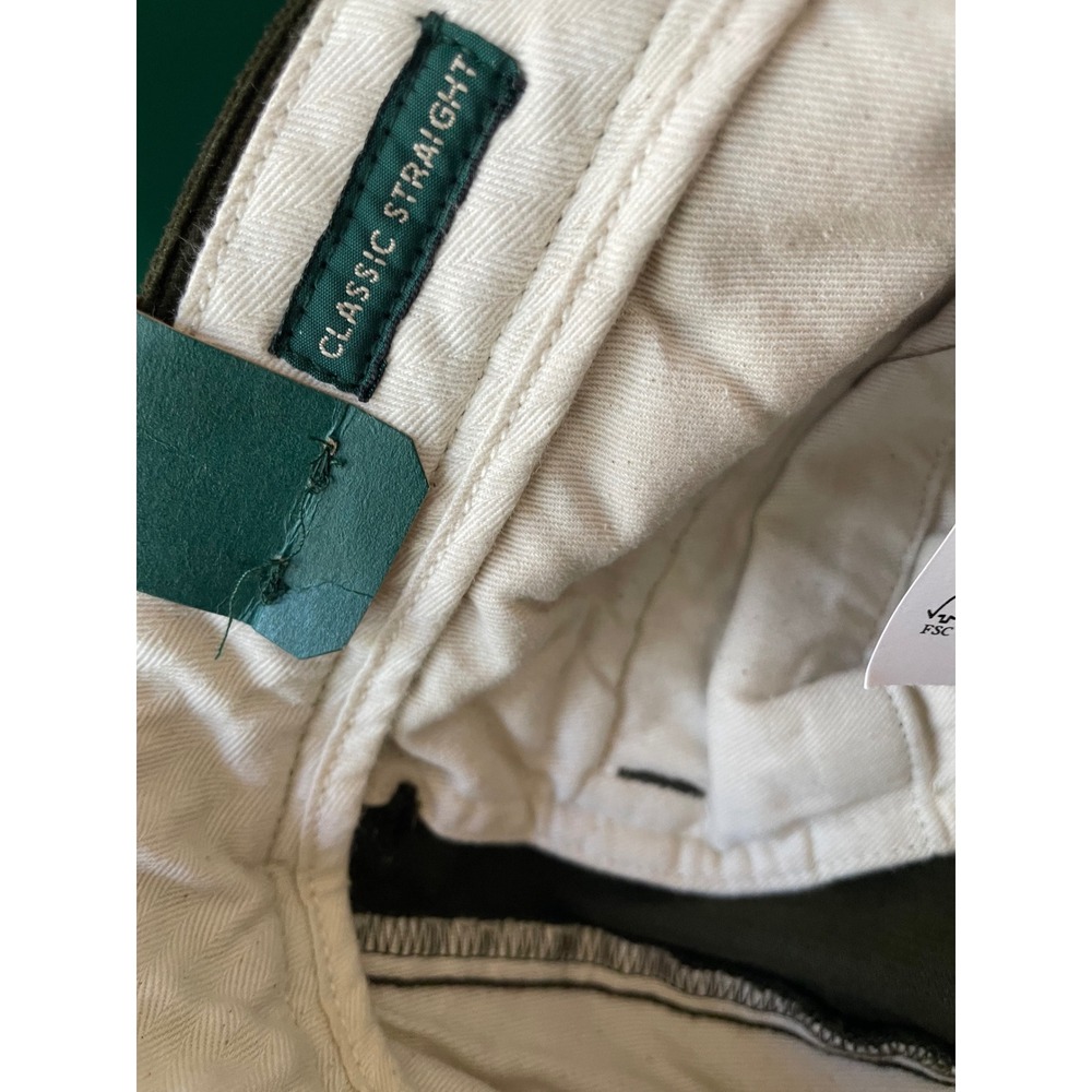 J.Crew Classic Straight Corduroy Pants Dark Olive Green 30x32 Oarsman - Picture 6 of 8